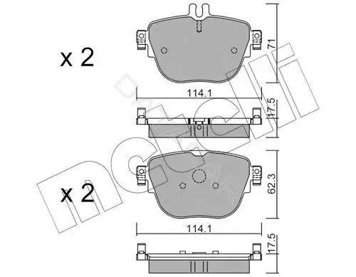 Тормозные колодки METELLI 22-1137-0
