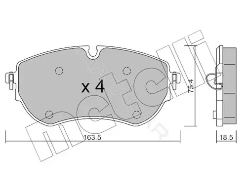 Тормозные колодки METELLI 22-1172-1