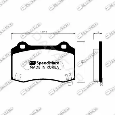 Тормозные колодки SpeedMate SM-BPH057