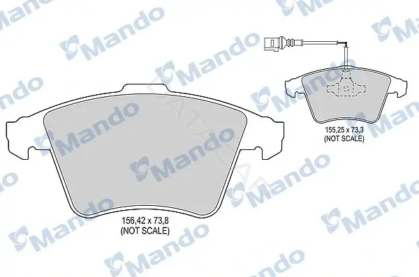 Тормозные колодки MANDO MBF016044
