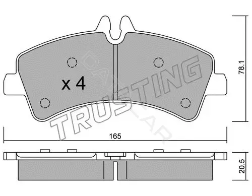 Тормозные колодки TRUSTING 690.0