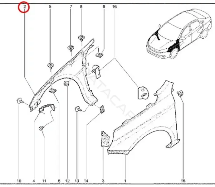 Крыло переднее LADA 8450039386