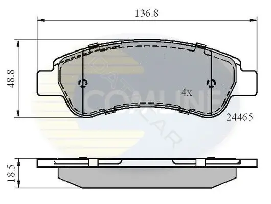 Тормозные колодки COMLINE CBP01604