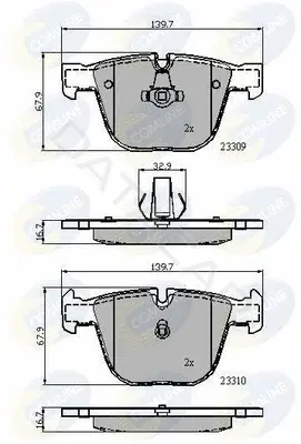 Тормозные колодки COMLINE CBP01794