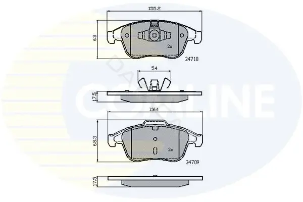 Тормозные колодки COMLINE CBP02001