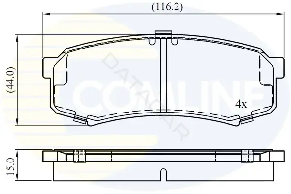 Тормозные колодки COMLINE CBP0404