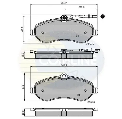 Тормозные колодки COMLINE CBP11621