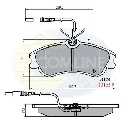 Тормозные колодки COMLINE CBP1174