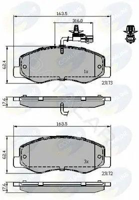 Тормозные колодки COMLINE CBP12108