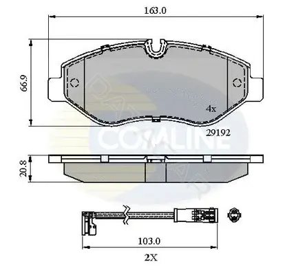 Тормозные колодки COMLINE CBP21555