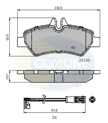 Тормозные колодки COMLINE CBP21556