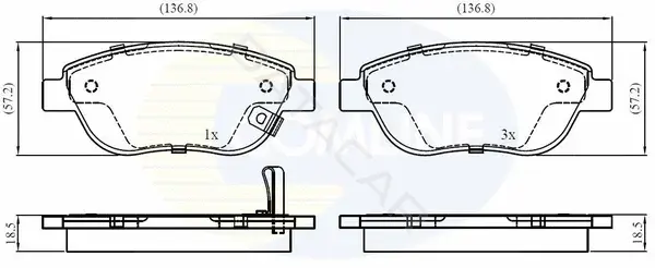 Тормозные колодки COMLINE CBP31038