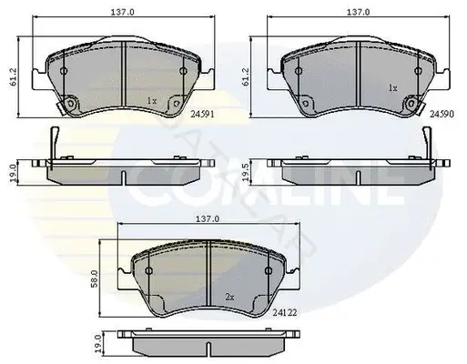 Тормозные колодки COMLINE CBP31576