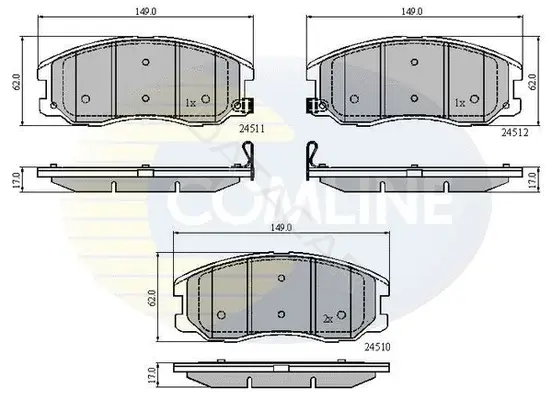Тормозные колодки COMLINE CBP31582