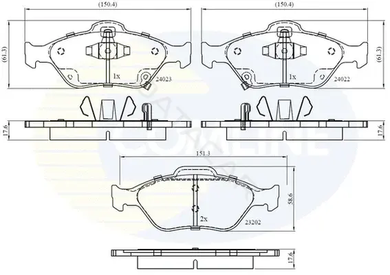 Тормозные колодки COMLINE CBP31637