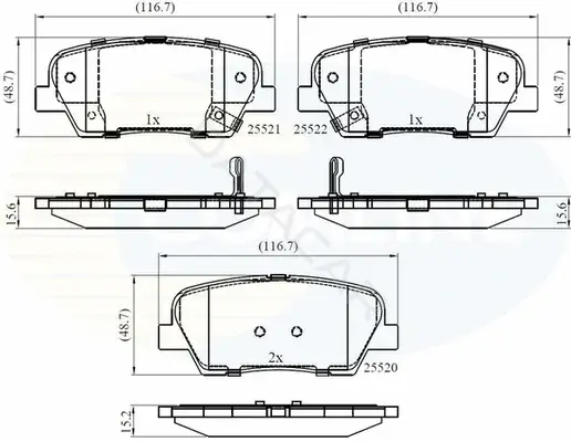 Тормозные колодки COMLINE CBP36009