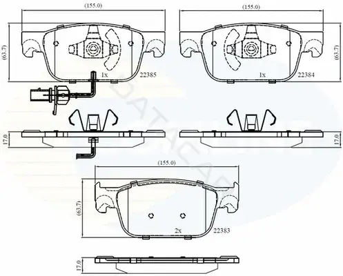Тормозные колодки COMLINE CBP12352