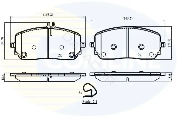 Тормозные колодки COMLINE CBP02863