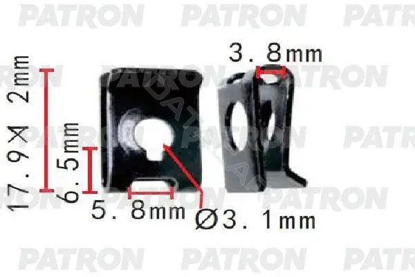 Клипсы, фиксаторы, зажимы PATRON P37-1612