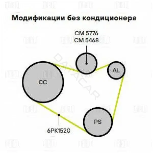 Натяжитель ремня генератора TRIALLI CM5776