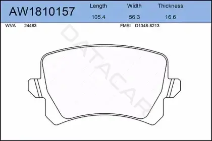 Тормозные колодки AYWIPARTS AW1810157