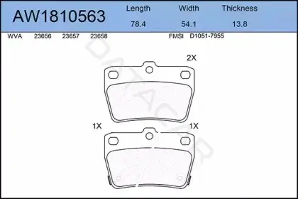 Тормозные колодки AYWIPARTS AW1810563