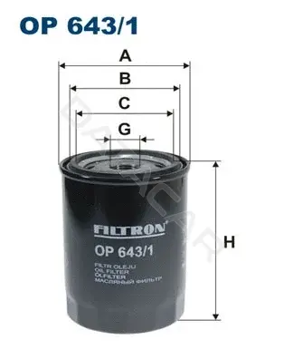 Масляный фильтр FILTRON OP643/1