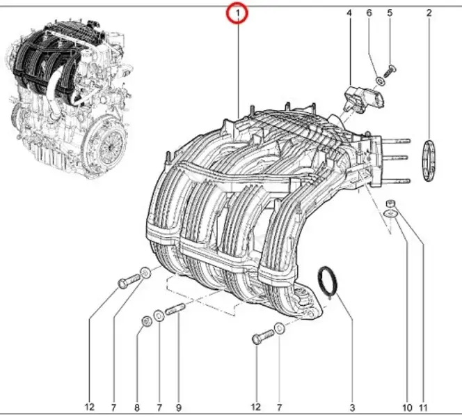 Коллектор впускной LADA 21177100860000
