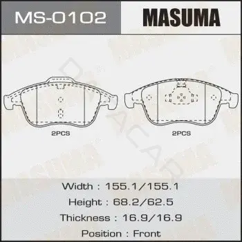Барабанные колодки MASUMA MS-0102