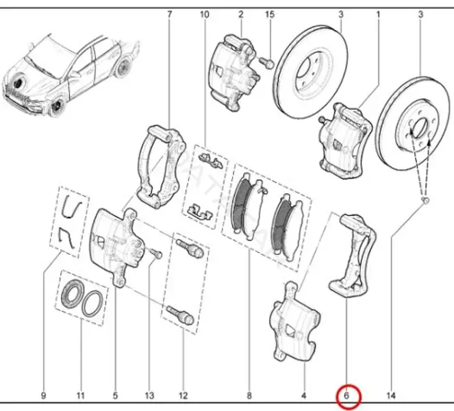 Направляющая тормозного суппорта LADA 8460015655