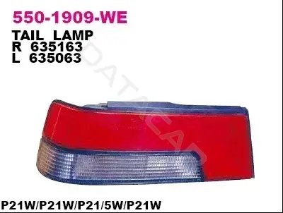 Задние фонари DEPO 550-1909L-WE
