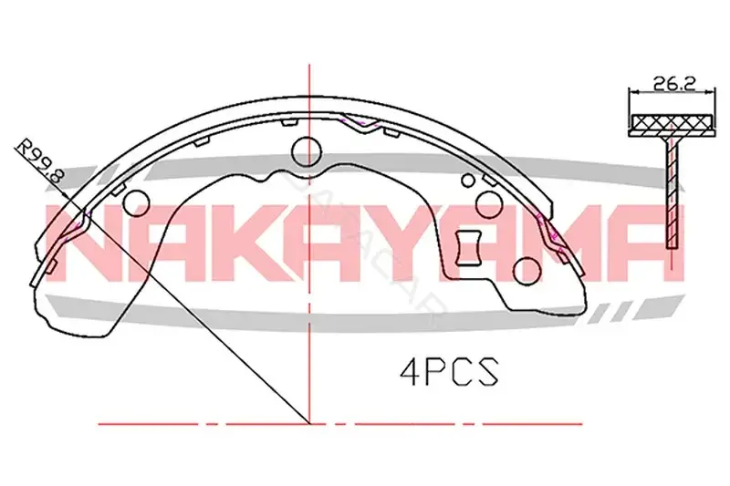 Барабанные колодки NAKAYAMA HS7215NY