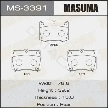 Барабанные колодки MASUMA MS-3391
