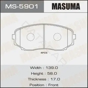 Барабанные колодки MASUMA MS-5901