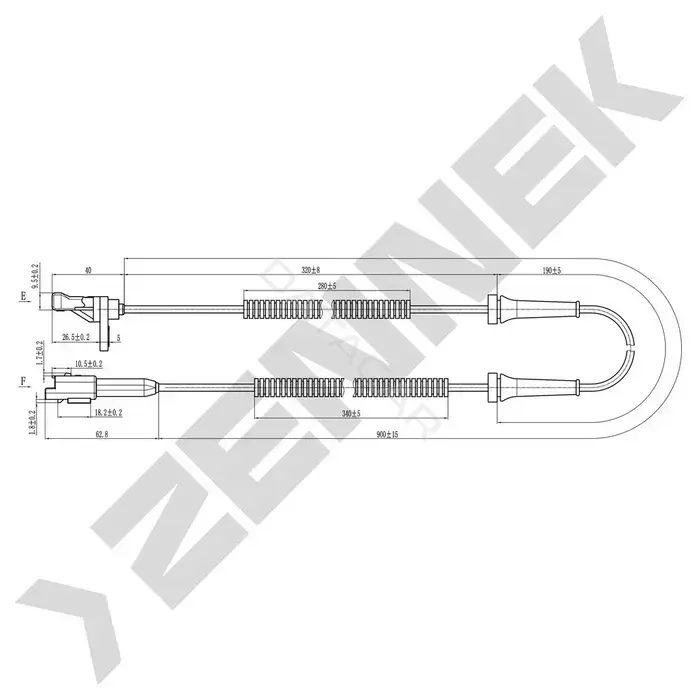 Датчик АБС ZENNEK DAS0110
