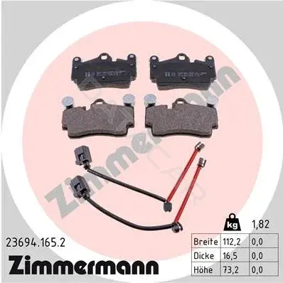 Тормозные колодки ZIMMERMANN 23694.165.2
