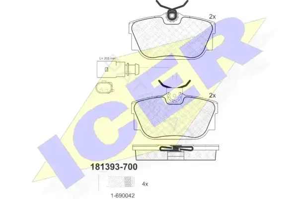 Тормозные колодки ICER 181393-700