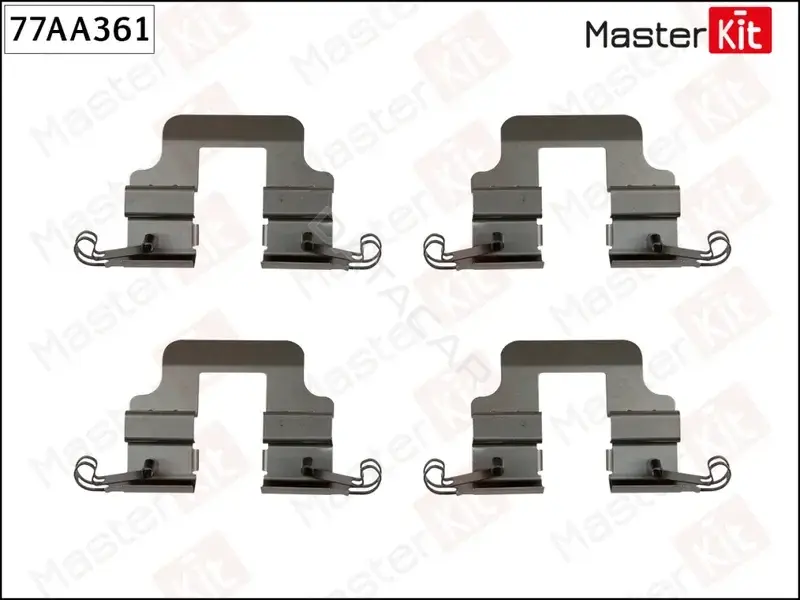 Ремкомплект тормозных колодок MASTERKIT 77AA361