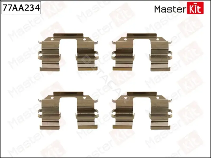 Ремкомплект тормозных колодок MASTERKIT 77AA234