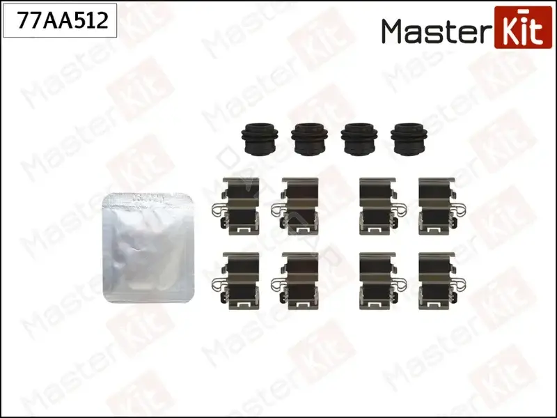Ремкомплект тормозных колодок MASTERKIT 77AA512