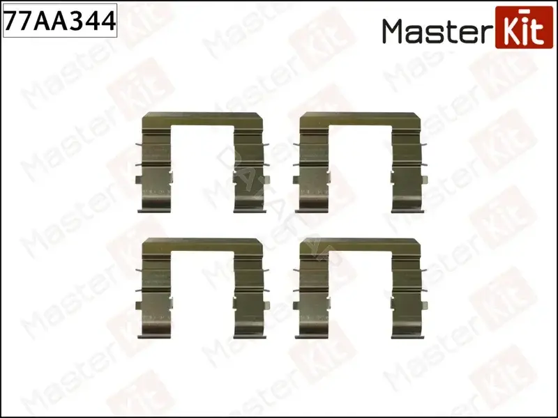 Ремкомплект тормозных колодок MASTERKIT 77AA344