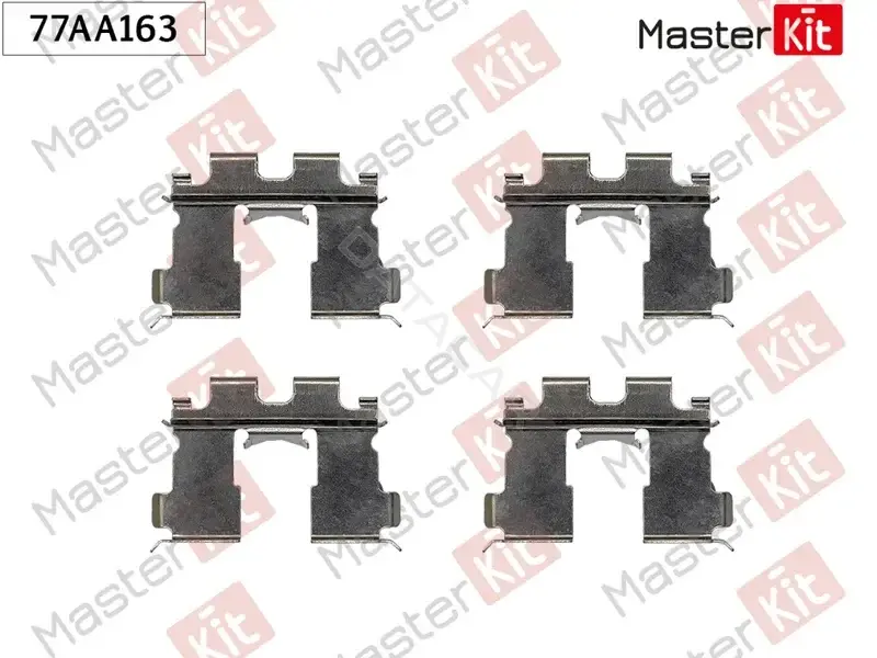 Ремкомплект тормозных колодок MASTERKIT 77AA163