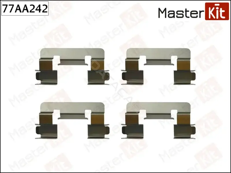 Ремкомплект тормозных колодок MASTERKIT 77AA242