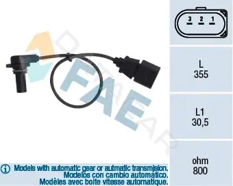 Датчик коленвала FAE 79062