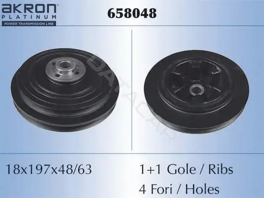 Шкив коленвала MALO 658048
