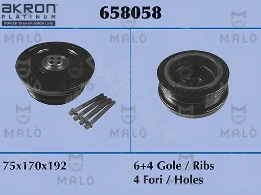Шкив коленвала MALO 658058