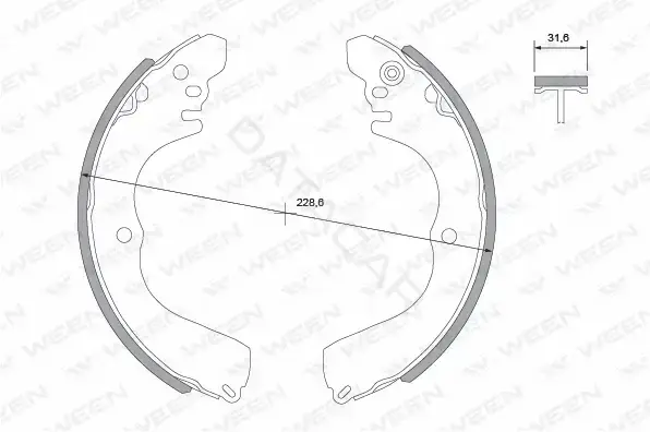 Барабанные колодки WEEN 152-2462