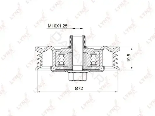Натяжной ролик ГРМ LYNXAUTO PB-5043