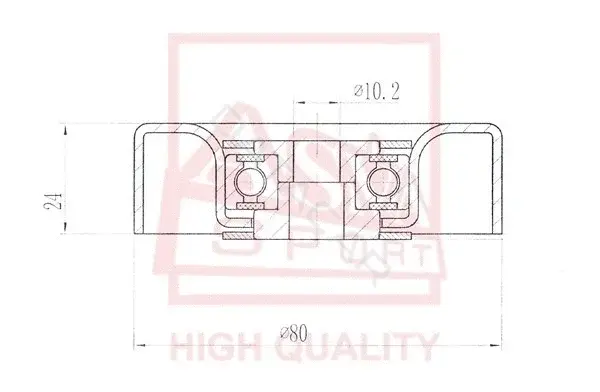 Натяжной ролик ГРМ ASVA MTBP-001