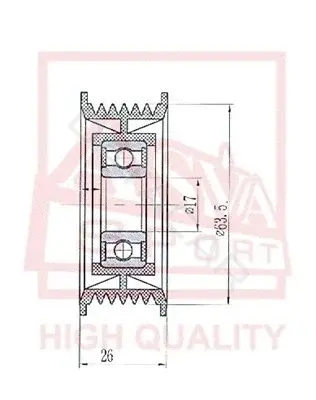 Натяжной ролик ГРМ ASVA SYBP-004